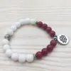 Sn1102 rosa jade feminino pulseira branca jade bracelete tierra fundido lotus charm yoga meditação mala missa de bracelete jade para he6566634