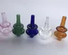 Neueste farbige Hover-Cap-Glas-Vergaserkappe, passende thermische 4 mm dicke Quarz-Banger-Nagel, fünf Farben erhältlich, Domeless-Enail-Vergaserkappe