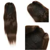 Ponytailヘアピース120gの100人の毛の灯ヤキの直線巾着ポニーの髪の延長クリップ120g