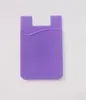 Phone Sticky Wallet Silicone Self Adhesive Card Pocket Covers Colorful Credit Card Holder Wallet Smart Silicone Phone Pouch 3M Sticky