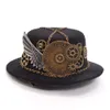 1pc Dames Steampunk Lolita HairClipgoth Gear Wing Chain Design Mini Top Hat Haarklem Snelle Zending