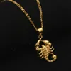 Uomo nuovo acciaio inossidabile scorpione pendenti collane color oro collana con ciondolo animale moda gioielli hip hop248G