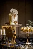 7pcs/set Luxury Gold Crystal cake holder stand cake decorated wedding cake pan cupcake sweet table candy bar table centerpieces decoration