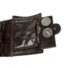 Portefeuilles en cuir authentique en cuir avec porte-caisson de poche concepteur de mode vintage homme sac à main billetera hombre de haute qualité 3281