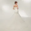 새로운 도착 Ruched Tulle Mermaid Wedding Dress Lace Up White/Ivory Marring Dresses 신부 드레스 Hot Sale in Stock restido de Festa Curto