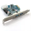 Freeshipping PCI Express PCI-E Card 2 Port Hub Adapter + USB 3.0 Front Panel 5Gbps Hi-Speed