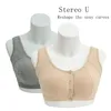 Free Shipping Front Closure Vest Design Mastectomy Bra for Silicone Breast Form Artificial Prosthesis Silicon Boobs 6031