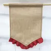 Blank Burlap Garden Flag pour le bricolage de mariage d'anniversaire de mariage Christmas Halloween Thanksgiving Fall Signes