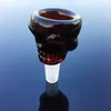 Skalle Design 14mm 18mm Bong Bowl Man Joint Glass Bowl Rökning Tillbehör Skål Stycke för glas Bong Vattenrör
