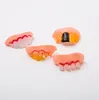 Hallowmas denti divertenti giocattoli festival party costume parodia dente prop plastica denti da vampiro April Fool Day Bretelle puntelli all'ingrosso