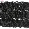 Ishow 8-28inch Water Wave Hair Extensions 3/4/5Pcs Wholesale Brazilian Hair Weave Bundles for Women All Ages Natural Color Black