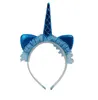 ins bady baild unicorn lace headband children Birthday party props Kids Cartoon Cat Earかわいい素敵なヘアバンド4552978