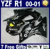 High quality fairing kit for YAMAHA R1 2000 2001 white black fairings YZF R1 00 01 JS16