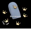 Ny 20st Crown Alloy Nail Art Rhinestone Golden 3D Nail Smycken Charm Diy Skönhet Salon Nail Dekoration