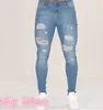 Summer Thin Jeans Men Clothing Ripped Blue Black Fashion Jean Pants Long Trousers Clothes