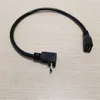 10pcs/lot 90 Degree Downward Right Angle Micro USB Extension Data Cable Male To Female Black 25cm