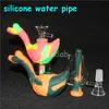 narguilés silicone brûleur à mazout barboteur eau Bong tuyau petits brûleurs tuyaux dab rigs plate-forme pour fumer mini-bongs capiteux populaires