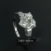 choucong Luxury Jewelry Women Engagement ring Heart cut 3ct Diamond 925 Sterling silver Wedding Band Ring for women