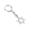 Fashion star pendant keychain rucksack buckle car key ring Simple stainless steel trinket men key chains locksmith llaveros gift