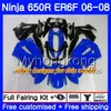 Kawasaki 650R ER6 F 650 ER6F 06 07 08トップブラック204hm.23 650R光沢のある緑ER-6F 06-08 2006 2007 2007 2008フェアリゾートキット