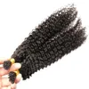 Kinky Krullend Remy Stick Tip Indian Menselijk Hair Extensions 100g / Strands Natuurlijke Zwart Onverwerkte Menselijke Haar I-Tip Hair Extensions