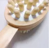 Body Bath Brushes, Sponges Dry Skin Brushing Back Scrubber for Exfoliating and Cellulite Bamboo with Long Handle Shower