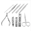 10pcs/set for manicure Stainless Steel Nail Clipper nail extension kit Nail Care Pedicure Scissor Tweezer Ear Pick Manicure Set