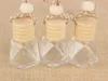 Clear Perfumes Bottle Car Hanging Perfume Ornament Air Freshener For Essential Oils Diffuser Fragrance Empty Glass Bottle