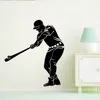 Hem Art Mural Vinyl Baseball Catcher Player Wall Stickers Sport Man Fläkt Väggmålning Hem Vardagsrum Design Baseball Decor