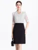 Color Block Women Sheath Dress Lace Patchwork OL Office Lady Work Dresses 061832