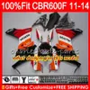 Corpo de injeção para HONDA cinza branco CBR600 F4i CBR 600 F 2011 2012 2013 2014 115HM.42 CBR600F4i CBR600 F 600F CBR600F 11 12 13 14 Carenagem