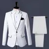 Mode Weiß Slim Fit Männer Hochzeit Smoking Hochwertige Bräutigam Smoking Kerbe Revers One Button Männer Blazer 2 Stück Anzug (Jacke + Hose + Krawatte) 2080