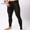 MLXN homme pénis pochette gaine serré mince sous-vêtement thermique hommes Jacquard Lingerie mâle Long Johns Transparent Legging Gay Underpant245D