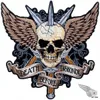 Cranio della spada MORTE PRIMA DEL DISHONOR Punk Moto Biker Club MC Giacca posteriore Moto Racing Patch ricamate Spedizione gratuita