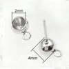 100st 4 5 6mm Silverfärg Smycken DIY FINDINGS Metall Nickel Round Head Pins Hitta för örhänge DIY Smycken Del Tillbehör Beading Pins