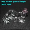 Set Terp Vacuum Quartz Banger & Carb Cap Slurper Bangers Domeless Nail Bongs 14mm male and female for glass bong