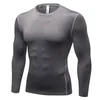 Mannen Korte Mouwen Fitness Basketbal Running Sports T-shirt Thermische Spier Bodybuilding Gym Compression Panty Jersey Jas Tops