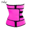 Palicy Women's Black Pink Underbust Waist Cincher Body Shaper Vest Tummy Control Workout Waist Trainer Slimming Corset Top Be235K