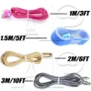 1M Typ C 3ft flätad USB -laddare Kabel Micro V8 Cables Datalinje Metallplugg för Samsung Note 20 S9 Plus