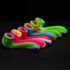 Silicone Tobacco Smoking Cigarette Pipe Water Hookah Bong Portable Shisha Hand Spoon Pipes Tools With Glass Bowl at mr_dabs
