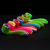 Silicone Tabac Fumer Cigarette Pipe Eau Narguilé Bong Portable Shisha Main Cuillère Tuyaux Outils Avec Bol En Verre à mr_dabs