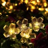 Luci solari a corda 23 piedi 50 LED Luci da giardino con fiori di fata per decorazioni per feste e vacanze all'aperto per prati domestici