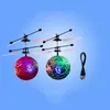 Nowo czujnik samolot dziecięcy LED Flying Toy Ball Nowator zabawki RC Inteligentne dron Helikopter Ball LED LED Oświetlenie dla dzieci G8245742