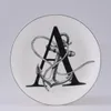 Creative céramique mur animal lettres assiette décorative mur plats décor à la maison artisanat salle de mariage décoration porcelaine figurine