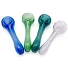 Newest 5 Colors Glass Spoon Water Pipes With 4 Inch Pyrex Smoking Heady Glass Pipes Tobacco Bubbler Pipes Hand Pipe For Dry Herb