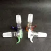 Glass Bowl Funnel Slide With Handle Slides Smoking Tools Accessories 2 Styles 14mm 18mm For Hookahs Bubbler tobacco water bong Oil Rigs