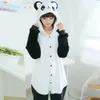 Nieuwe kinderen kigurumi panda deken overalls jumpsuit volwassen kinderen hoodie dier pyjama onesie cosplay flanel slaapkleding kostuums y1516505