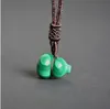 Real Malachite Necklace Pendant Small Gourd Pendant Lucky Green Jade Pendant Jade Jewelry Fine Jewelry