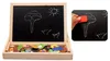 Multifunctioneel houten schoolbord Dier Magnetische puzzel Whiteboard Schoolbord Tekening Ezel Board Kunstspeelgoed voor kinderen Kinderen Who9954521