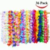 36 Counts Tropical Hawaiian Luau Flower Lei Party Favors Decoration 14 x 3 x 11 inches